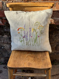 Hand embroidered cushion cover by my mum