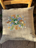 Hand embroidered cushion cover by my mum