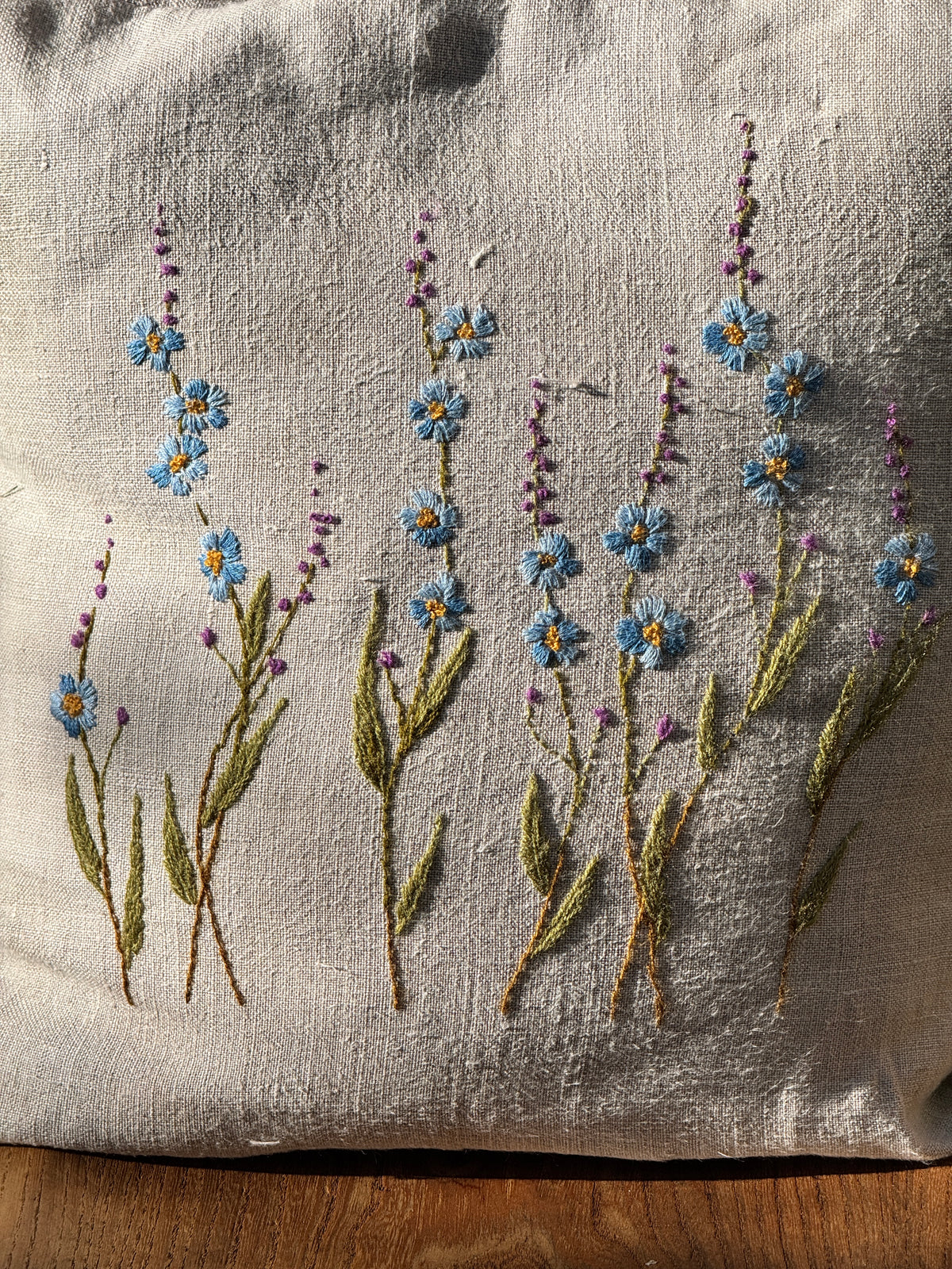 Hand embroidered cushion by my mum