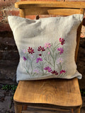 Hand embroidered cushion cover by my mum