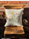 Hand embroidered cushion cover by my mum