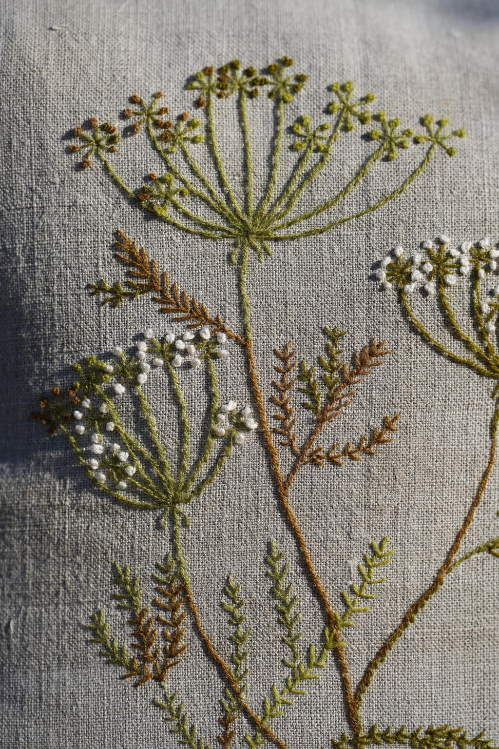 Hand embroidered cushion cover by my mum, view 2