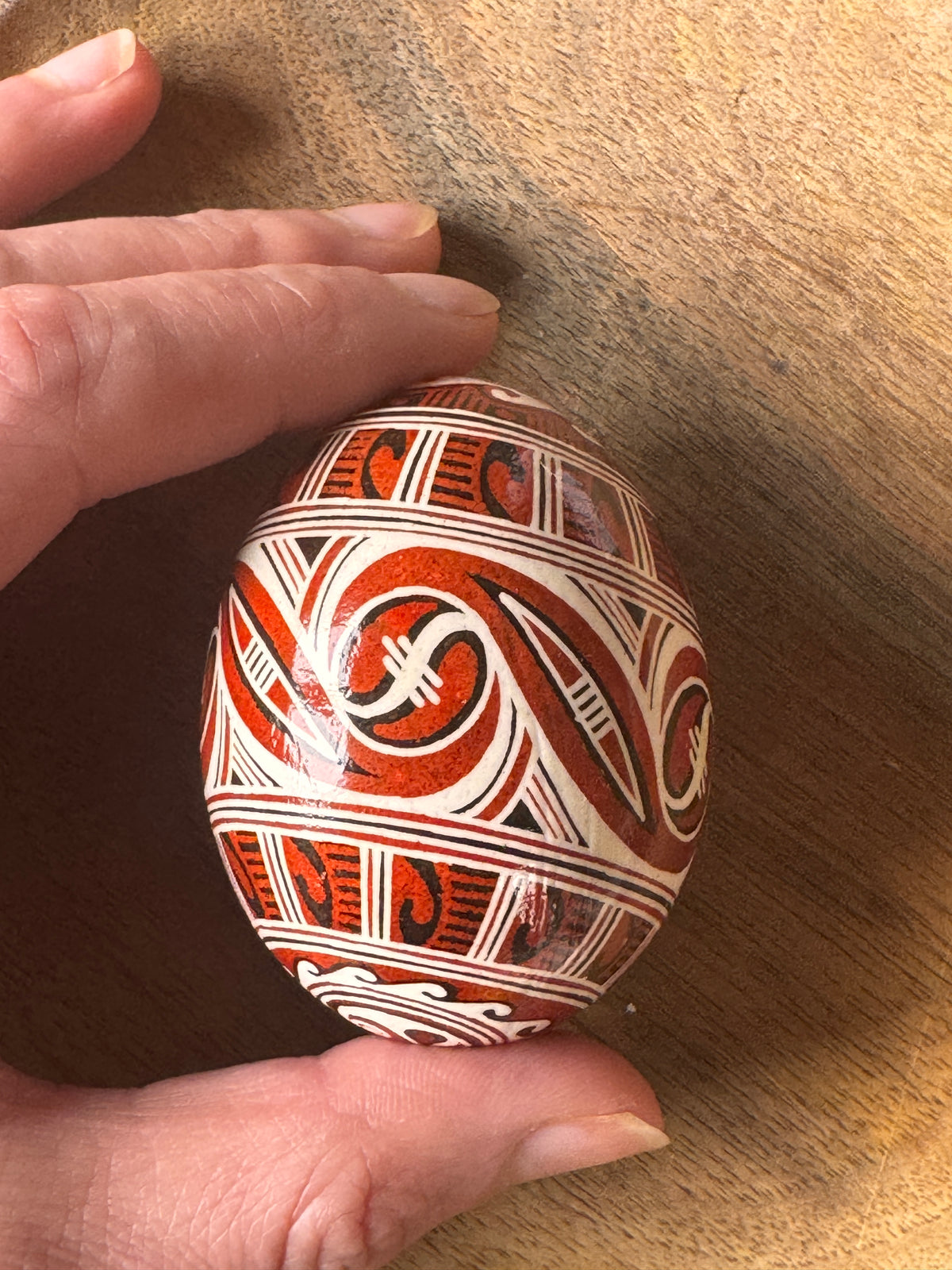 Pysanka (Ukrainian hand decorated chicken egg), view 3